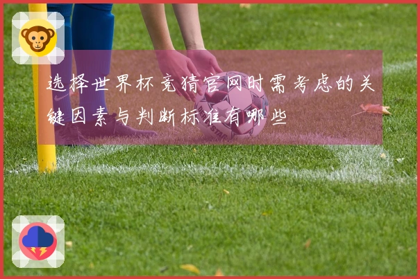 选择世界杯竞猜官网时需考虑的关键因素与判断标准有哪些